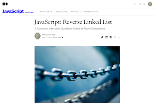 Reverse Linked List (JavaScript in Plain English)